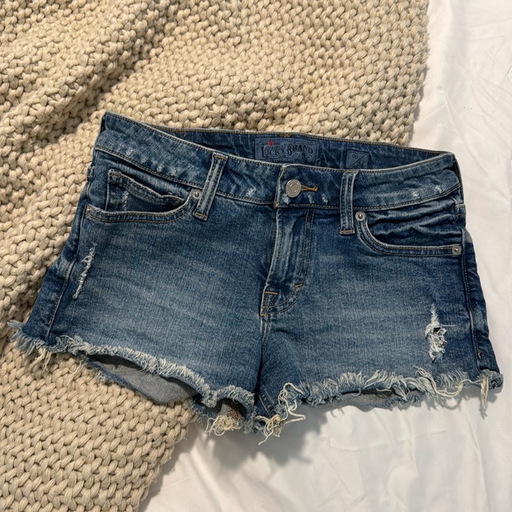 NWOT Lucky Brand The Cut Off Jean Shorts Size 24